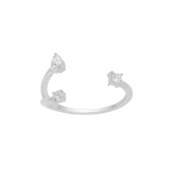 خاتم إيريل من الذهب الأبيض عيار 18K