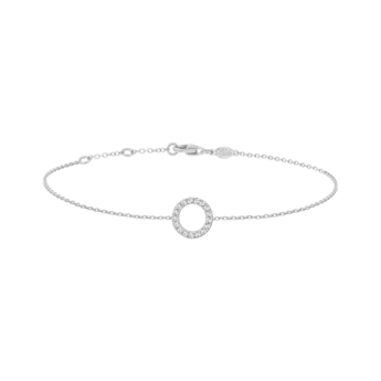 Djula Diamond Circle Chain Bracelet in 18K White Gold