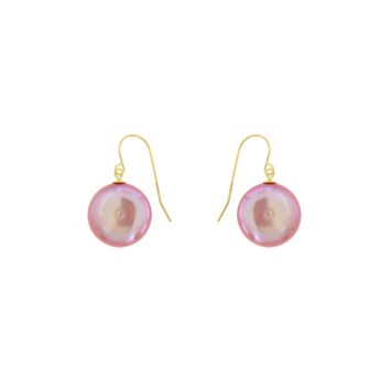 Kiku Basic 18K Yellow Gold Pearl Earrings