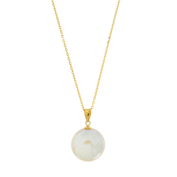 Kiku Basic 18K Yellow Gold Pearl Pendant