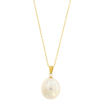Kiku Basic 18K Yellow Gold Pearl Pendant