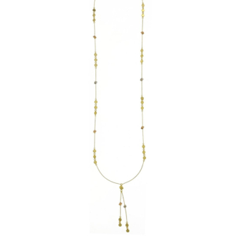 Prisma Cubes 18K Tricolor Necklace