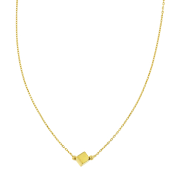 قلادة بريزما رومبو من الذهب الأصفر عيار 18 قيراط