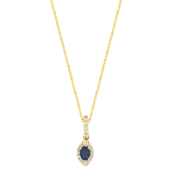 Diana Glam 18K Yellow Gold Diamond & Sapphire Pendant