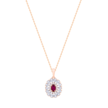Diana Vivid 18k Rose Gold Diamond Pendant