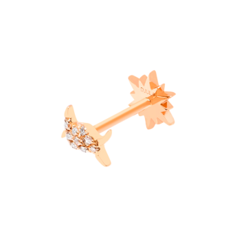 Djula  Barbelé Daimond Wire Bar Piercing in 18K Gold