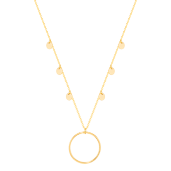 Galeria Disc 18k Yellow Gold Necklace