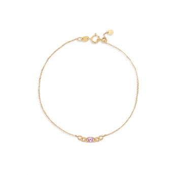 سوار جوليا تايمليس من الذهب الأصفر عيار 18 قيراط مرصع بالأماثيست الأرجواني