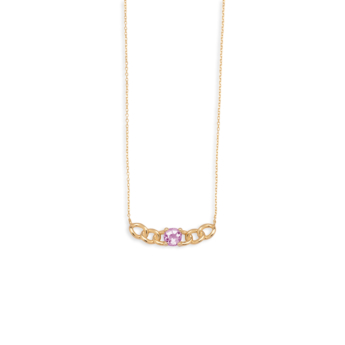 قلادة جوليا تايمليس من الذهب الأصفر عيار 18 قيراط مرصعة بالأماثيست الأرجواني