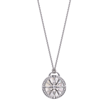 Lucky Arrows Mother of Pearl and Diamond Pendant