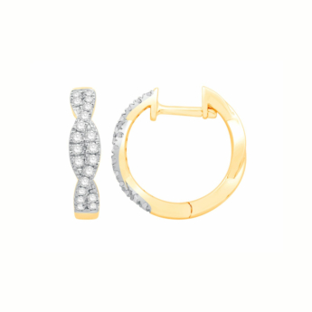 Youth Hoops 18k Yellow Gold Diamond Earrings