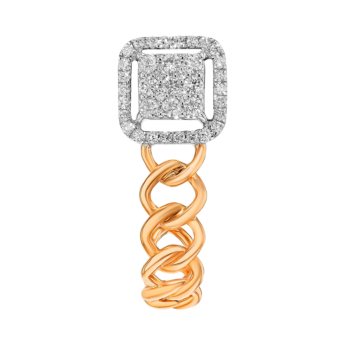 Havana Miami Earrings In 18K Rose Gold And Studded With Diamond