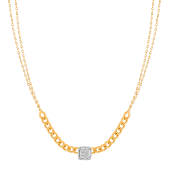 Havana Miami Necklace In 18K Rose Gold And Studded With Diamond