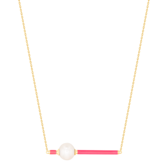 Kiku Glow Neon Freshwater Pearl Necklace