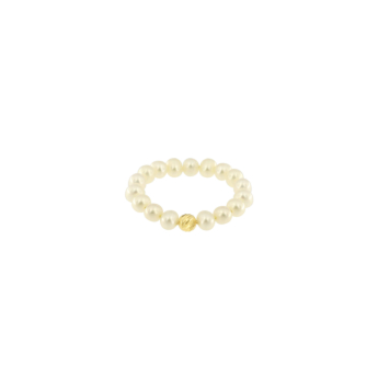 Kiku Jolie 18K Yellow Gold Pearl Ring