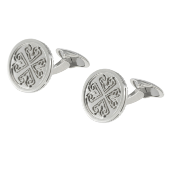 Lace Cufflinks in Silver