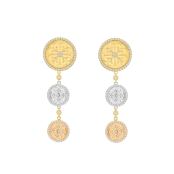 Lace Oria 18k Yellow, White and Rose Gold Earrings