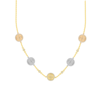 Lace Oria 18k Yellow, White and Rose Gold Necklace