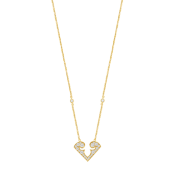 Lace Arabesque 18k Yellow Gold Diamond Necklace