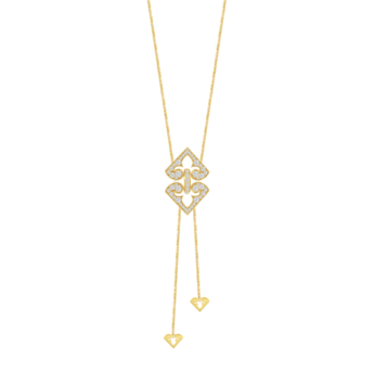 Lace Arabesque 18k Yellow Gold Diamond Necklace