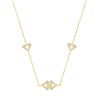 Lace Arabesque 18k Yellow Gold Diamond Necklace