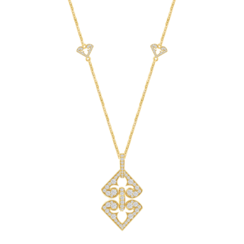 Lace Arabesque 18k Yellow Gold Diamond Necklace