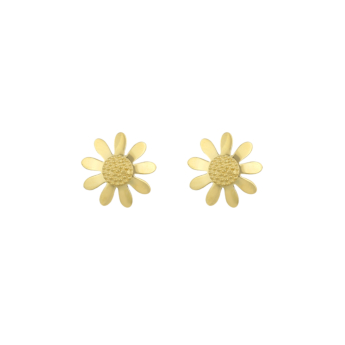 Lanature Daisy 18K Yellow Gold Earrings
