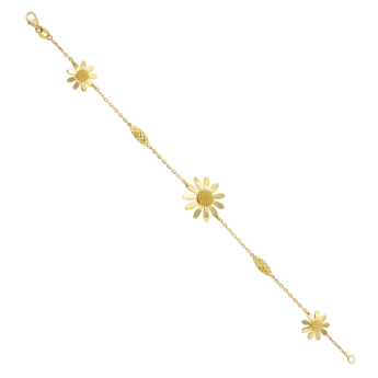 Lanature Daisy 18K Yellow Gold Bracelet