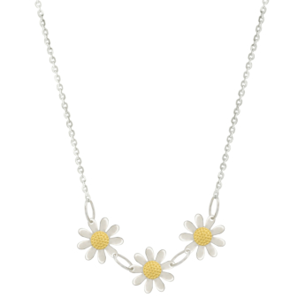 عقد لانيتشر ديزي من الذهب الأصفر والأبيض عيار 18 قيراط