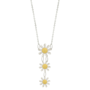 عقد لانيتشر ديزي من الذهب الأصفر والأبيض عيار 18 قيراط