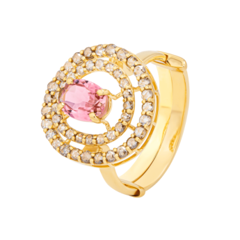 Legacy 22k Yellow Gold Diamond & Tourmaline Ring