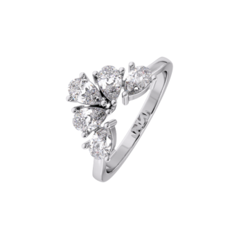 Gaia Luxe 1 Carat Lab Grown Diamond Ring in 18k White Gold
