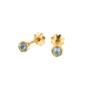 Children's Jewellery Ara Aquamarine March Birthstone Earrings           