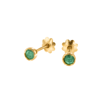 مجوهرات الأطفال من آرا  أقراط جوهرة الميلاد من الزمرد لشهر مايو