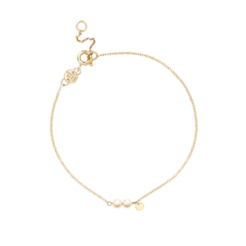 سوار كيكو مينيمال من الذهب الأصفر عيار 18 قيراط واللؤلؤ