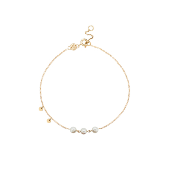 سوار كيكو مينيمال من الذهب الأصفر عيار 18 قيراط واللؤلؤ