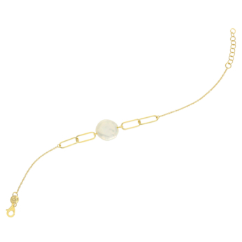 Kiku Minimal 18K Yellow Gold Pearl Necklace