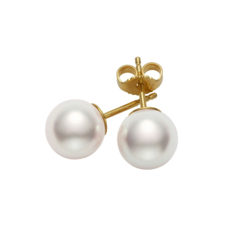 Mikimoto  6.0 x 6.5mm AAA Pearl Stud Earrings