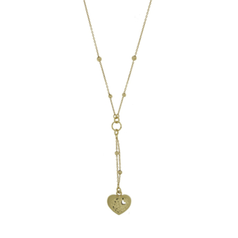 Moda Heart Key 18K Yellow Gold Necklace