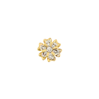 Mystique Asyrah 18k Yellow Gold Diamond Nose Pin