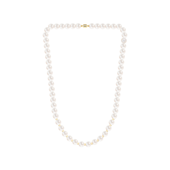 عقد كيكو مينيمال من الذهب الوردي عيار 18 قيراط واللؤلؤ