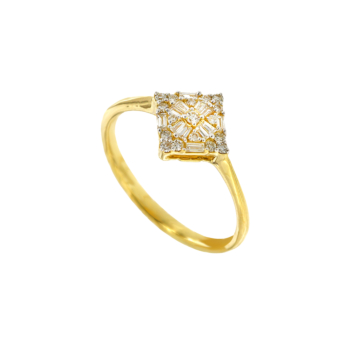 OneSixEight Square Shaped Diamond Ring 18K White Gold

