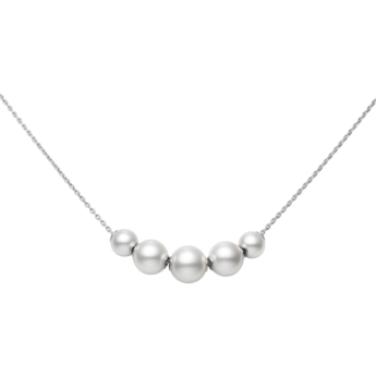 Pearls in Motion Akoya Cultured Pearl Pendant in 18K White Gold