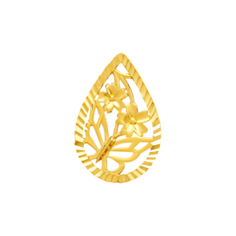 Paradise Light Weight Earring In 22K Yellow Gold