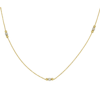 Prisma Cubes 18K Yellow & White Gold Necklace