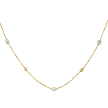 Prisma Cubes 18K Yellow & White Gold Necklace