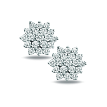 Pyramid 18K Yellow Gold Diamond Earring