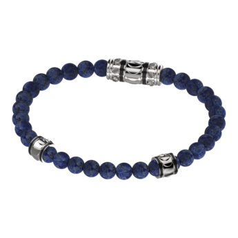 Revolve Bracelet in Silver and Sodalite