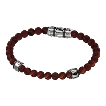 سوار ريفولف من الفضة وعين النمر




