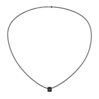 Black Revolve Necklace in Silver